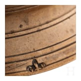 A bell-bottom candlestick with maker's mark, Nuremberg, circa 1700