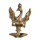 A pair of Prussian or Silesian brass candelabras, mid-18th century