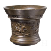 A Dutch bronze mortar by Gerrit Schimmel of Deventer, dated 1696