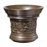A Dutch bronze mortar by Gerrit Schimmel of Deventer, dated 1696