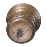 A Dutch bronze mortar by Gerrit Schimmel of Deventer, dated 1696