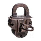 A South German iron padlock, circa 1600