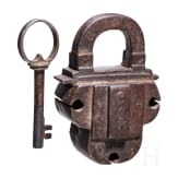 A South German iron padlock, circa 1600