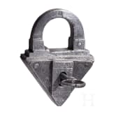 A German padlock with engraved decoration, 17th century