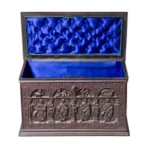 A German cast iron casket with apostle cycle, Ilsenburg, 2nd half of the 19th century