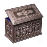 A German cast iron casket with apostle cycle, Ilsenburg, 2nd half of the 19th century