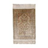A small silk carpet, Persia, probably Ghom, 1950s/70s