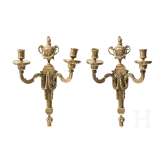 A pair of French fire-gilt appliqu&eacute;s in the style of Louis XVI, 19th century