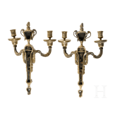 A pair of French fire-gilt appliqu&eacute;s in the style of Louis XVI, 19th century