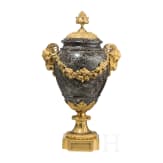 A French ormolu-mounted Louis XVI marble vase with ram's heads, 19th century