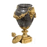 A French ormolu-mounted Louis XVI marble vase with ram's heads, 19th century