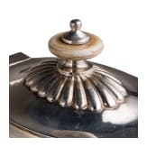 A silver three partite coffee set, Moscow, Ivan Tarabrov, 1896 - 1908