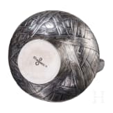 A Russian silver trompe l'oeil kvass jug, St. Petersburg, Sasikov, 1862