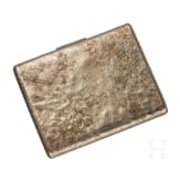 A silver-gilt cigarette case with Samorodok decor, circa 1910