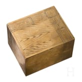 A Russian brass trompe l'oeil cigar box, circa 1900