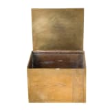 A Russian brass trompe l'oeil cigar box, circa 1900
