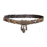 A silver and niello belt, Tbilsi, mid-19th century