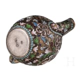 A Russian silver and cloisonn&eacute; enamel creamer, Moscow, 1888
