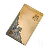 A Russian silver-gilt and cloisonn&eacute;-enamelled card holder, Moscow, 1896 - 1908