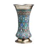 A Russian silver-gilt and cloisonn&eacute;-enamel beaker, 20th century