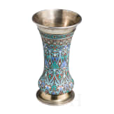 A Russian silver-gilt and cloisonn&eacute;-enamel beaker, 20th century