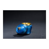 A Russian silver and guilloch&eacute; enamel box, stamped Faberg&eacute;, 20th century