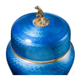 A Russian silver and guilloch&eacute; enamel box, stamped Faberg&eacute;, 20th century