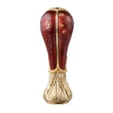 An exquisite gift seal with enamel d&eacute;cor and 18ct gold-mounting, probably Russian, 1880s