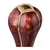 An exquisite gift seal with enamel d&eacute;cor and 18ct gold-mounting, probably Russian, 1880s