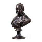 A bronze bust showing Elisabeth I, Empress of Russia 1741 - 1762 stamped St. Petersburg, Felix Chopin, 1868 - production later