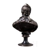 A bronze bust showing Elisabeth I, Empress of Russia 1741 - 1762 stamped St. Petersburg, Felix Chopin, 1868 - production later