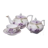 A Russian porcelain tea set, Moscow-Verbilki, Gardner porcelain factory, circa 1900