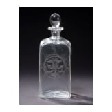 A Russian glass decanter with stopper showing monogram of Catherine II (the Great) of Russia and doublehead-eagle, late 18th century (stopper later)