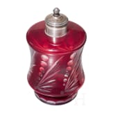 A Russian silver-mounted glass flask, St. Petersburg, company Sasikov, 1896 - 1908