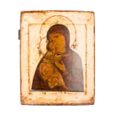 A Russian icon showing the Wladimirskaya Mother of God, 17th century
