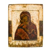 A Russian icon showing the Wladimirskaya Mother of God, 17th century