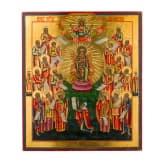 A rare Russian icon "Praises to the Mother of God" (the Akathistos), Vetka, late 19th century