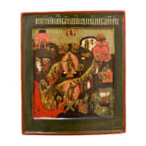 A Russian icon showing the Anastasis (Resurrection and the Descent into Hell), circa 1700
