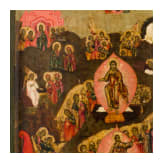 A Russian icon showing the Anastasis (Resurrection and the Descent into Hell), circa 1700