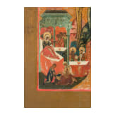 An icon showing Saint John with scenes of his life, Russia, 19th century