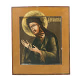 A Russian icon showing St. John the Baptist from a Deisis, circa 1900