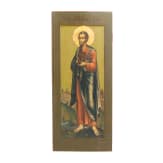 Five large Russian icons showing the Apostles Peter, Judas, Jacob Alpheos, Jacob the Elder and Andreas, 19th century