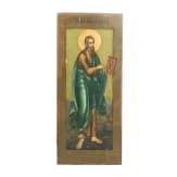 Five large Russian icons showing the Apostles Peter, Judas, Jacob Alpheos, Jacob the Elder and Andreas, 19th century