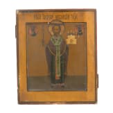 A Russian icon showing Saint Nicholas of Mozhaisk, 19th century