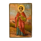 A small Balkan icon showing Saint Tryphon, 19th century
