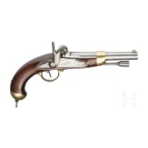 A percussion cavalry pistol M 1822 T bis Neuf, Ch&acirc;tellerault, 1856