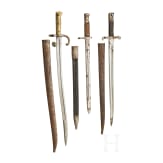 Three international bayonets, late 19th century