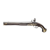 A long German flintlock pistol for cavalry officers, mid-18th century
