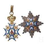 Serbischer St. Sava-Orden - brillantierter Bruststern zum Gro&szlig;offizier und Halskreuz