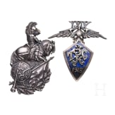 Zwei seltene silberne Abzeichen, Russland, datiert 1917 und 1918